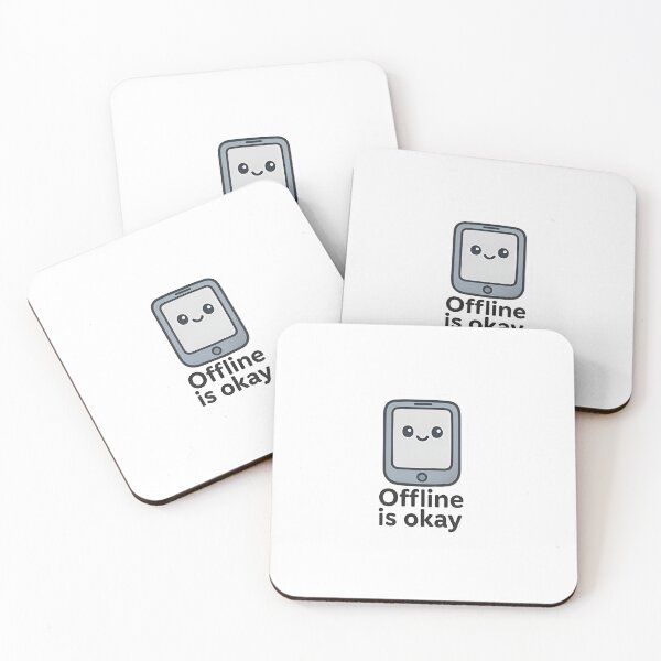 Item preview, Offline is Okay Sticker – Digital Detox Reminder designed and sold by RobinDoodles.
