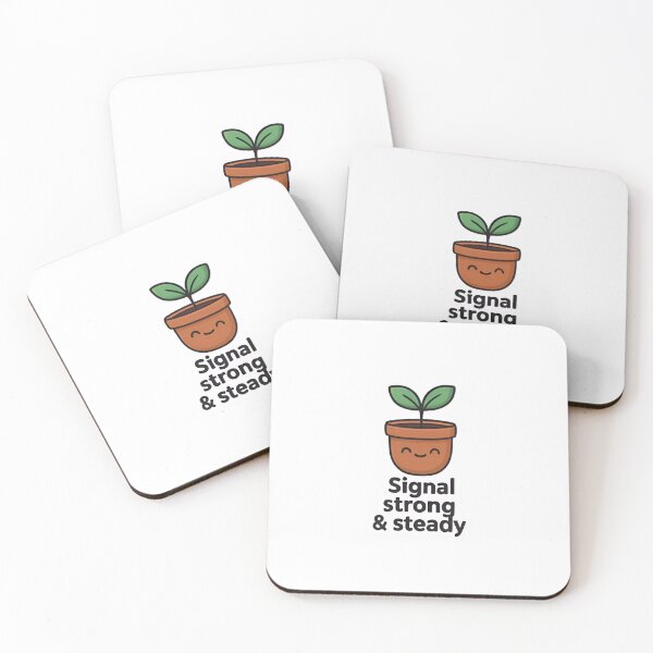Item preview, Signal Strong & Steady Plant Sticker – Growth & Grounding designed and sold by RobinDoodles.