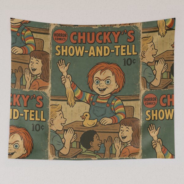 Item preview, Chucky’s Show-And-Tell - Funny Classic Horror Parody designed and sold by bapupa.