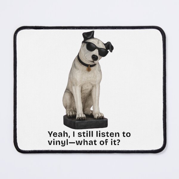 Item preview, Nipper the RCA Dog with Shades – Cool Retro Music Icon Art Print designed and sold by Item Geeks.