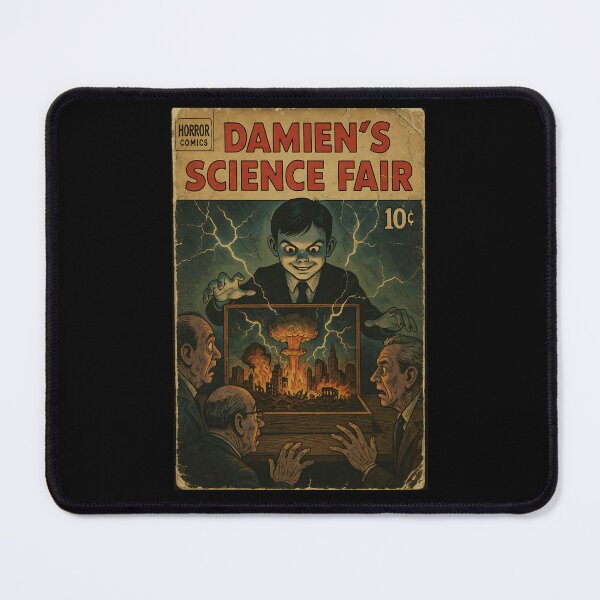 Item preview, Damien’s Science Fair - Funny Classic Horror Parody designed and sold by bapupa.