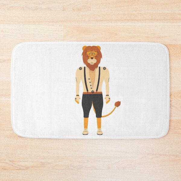 Item preview, Lion Hipster Character with Suspenders designed and sold by rymarenko.