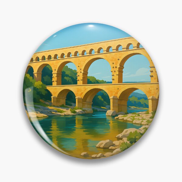 Item preview, Pont du Gard Aqueduct – Scenic Roman Landmark in Occitanie, France designed and sold by inkNext.