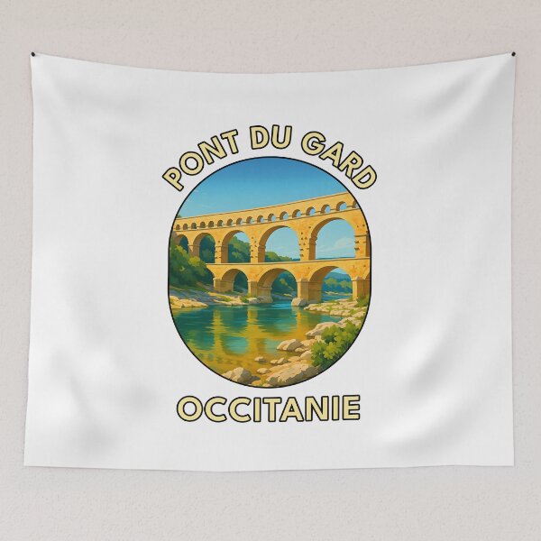 Item preview, Pont du Gard Aqueduct – Scenic Roman Landmark in Occitanie, France designed and sold by inkNext.
