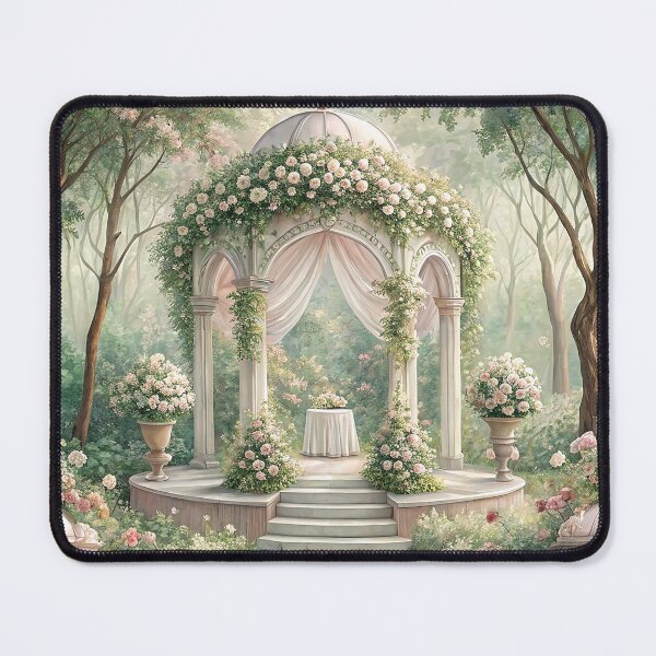 Item preview, A beautiful wedding altar decorated with white and pink flowers designed and sold by Merrylands Artshop.