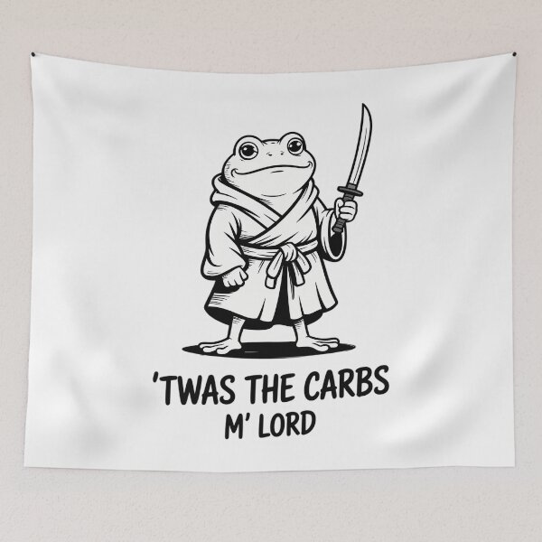 Item preview, TWAS The Carbs M Lord Funny Medieval Frog Meme designed and sold by waazwee6.