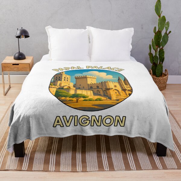 Item preview, Papal Palace of Avignon – Historic French Landmark Illustration designed and sold by inkNext.