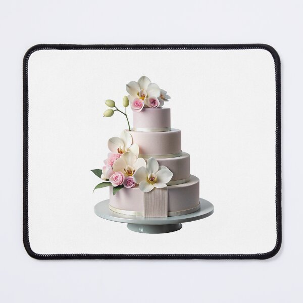 Item preview, A beautiful pink wedding cake decorated with flowers designed and sold by Merrylands Artshop.