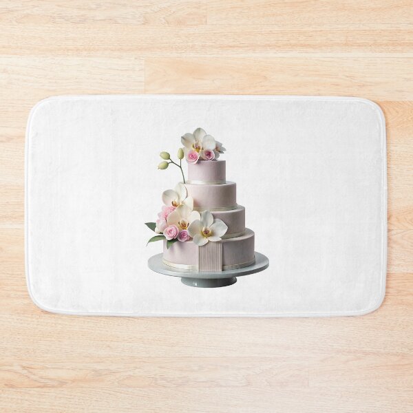 Item preview, A beautiful pink wedding cake decorated with flowers designed and sold by Merrylands Artshop.