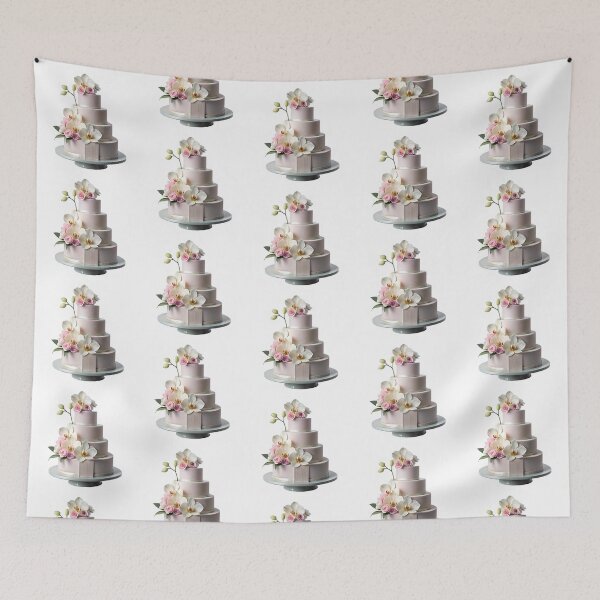 Item preview, A beautiful pink wedding cake decorated with flowers designed and sold by Merrylands Artshop.