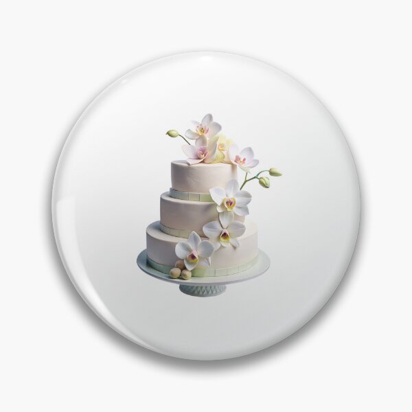 Item preview, A beautiful wedding cake decorated with  orchids designed and sold by Merrylands Artshop.