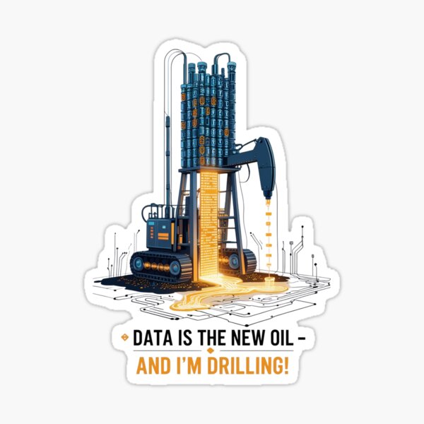 Artikel-Vorschau von Daten sind das neue Öl, Datentechnik, designt und verkauft von MAKCOLORS.