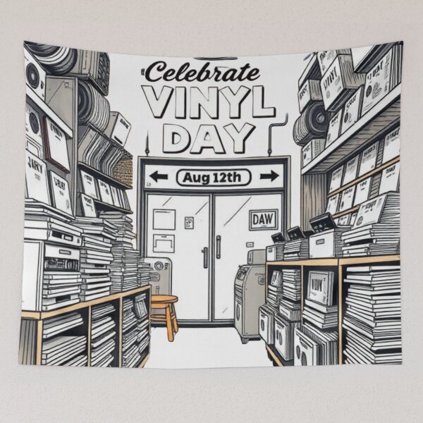 Item preview, Retro Vinyl Record Store Poster designed and sold by Iuqiune.