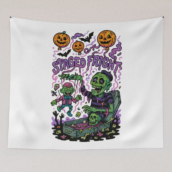 Item preview, Staged Fright – Halloween Horror on Display designed and sold by Drawian Studio.