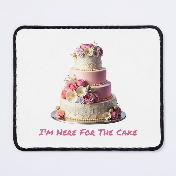 Item preview, A beautiful pink and white wedding cake decorated with flowers designed and sold by Merrylands Artshop.