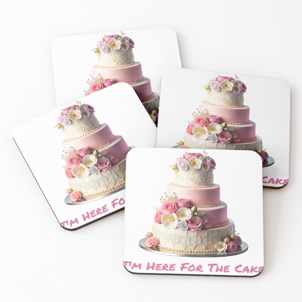 Item preview, A beautiful pink and white wedding cake decorated with flowers designed and sold by Merrylands Artshop.