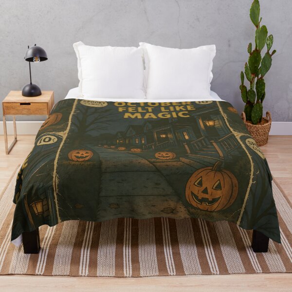 Item preview, October felt like magic - Nostalgic Halloween Cover designed and sold by bapupa.