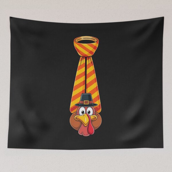 Item preview, Funny thanksgiving tie with turkey for family dinner designed and sold by ConceptualVibes.