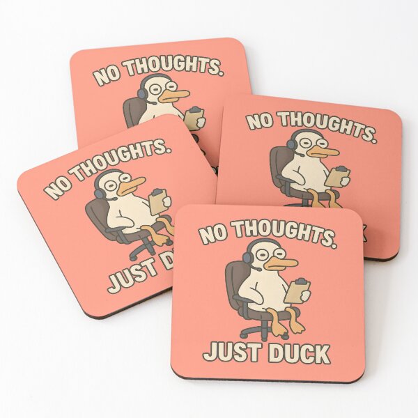 Item preview, No Thoughts, Just Duck – Funny Office Duck Design designed and sold by domi199834.