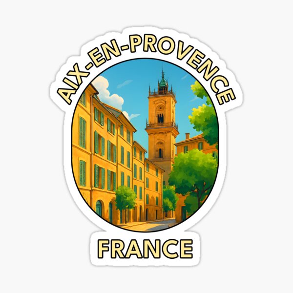 Aix-en-Provence Old Town – Scenic Provence Architecture & Summer Vibes Sticker