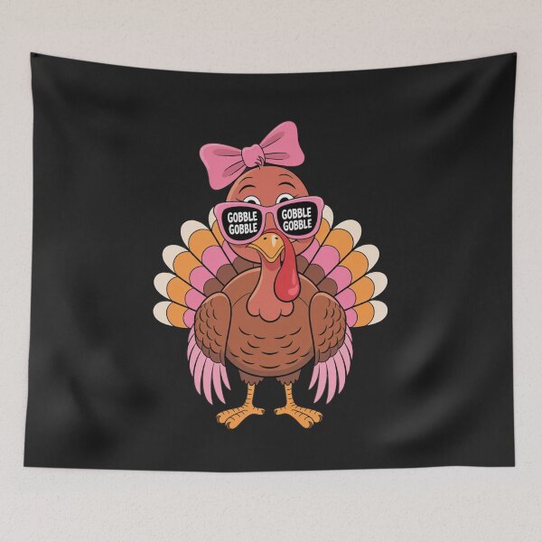 Item preview, Gobble Turkey Day Happy Thanksgiving Toddlers Girls Kids designed and sold by ConceptualVibes.