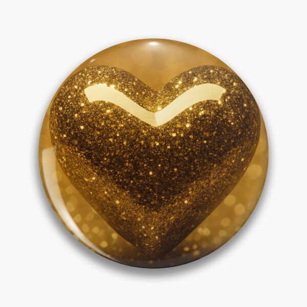 Item preview, Gold Glitter Heart – Glamorous Sparkle Design designed and sold by Harprints.Studio.