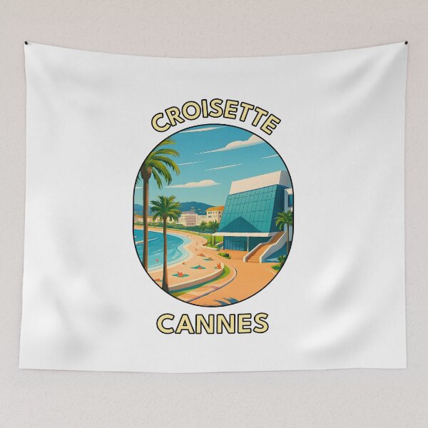Item preview, Cannes La Croisette & Film Festival Hall – French Riviera Travel Art designed and sold by inkNext.