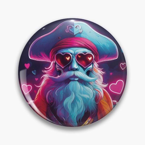Item preview, Captain Loveheart - Stylish Pirate Skull Swagger designed and sold by Becky-Poppins.