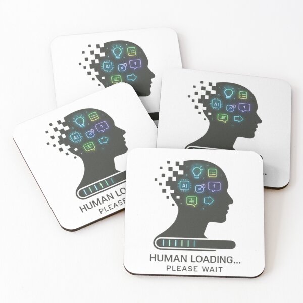 Item preview, Human Loading… Please Wait – Digital Overload Head Design designed and sold by Designs-By-LJ.