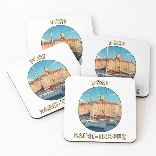 Item preview, Saint-Tropez Old Port Marina – French Riviera Coastal Art designed and sold by inkNext.