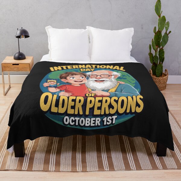 Item preview, International Day of Older Persons Celebrate Grandparents designed and sold by ConceptualVibes.