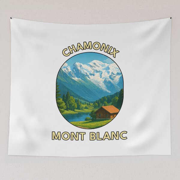Item preview, Chamonix & Mont Blanc View – French Alps Summer Travel Art designed and sold by inkNext.