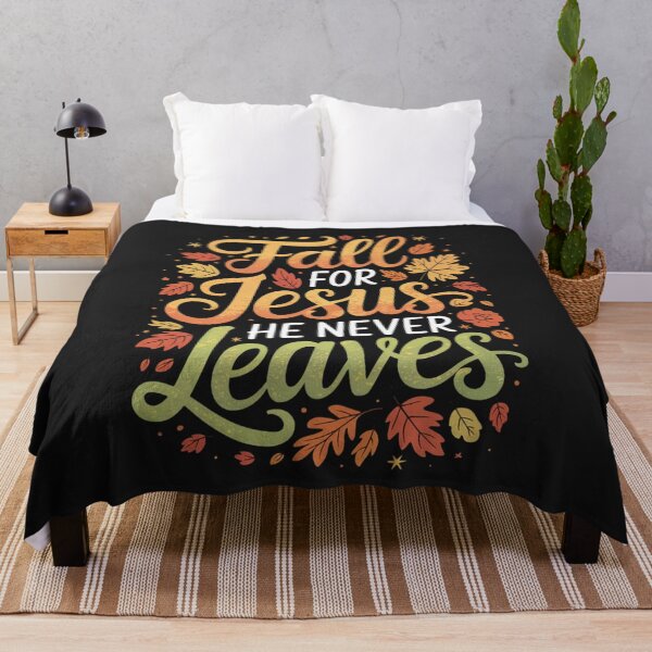 Item preview, Fall For Jesus He Never Leaves Beautiful Thanksgiving Day designed and sold by ConceptualVibes.