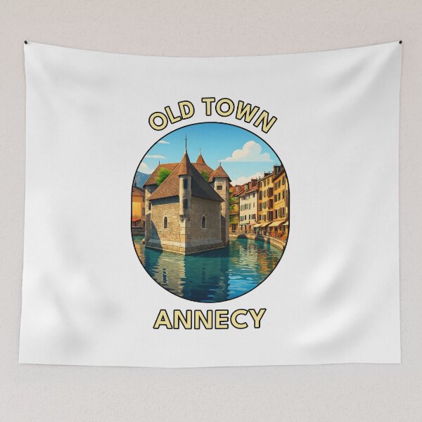Item preview, Annecy Old Town and Lake View – French Alps Summer Travel designed and sold by inkNext.