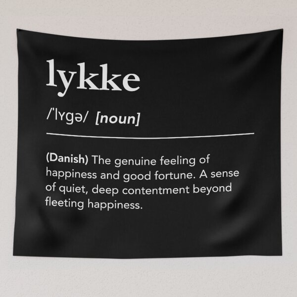 Item preview, Lykke Definition Minimalist Danish Word Art designed and sold by lagunaklein.