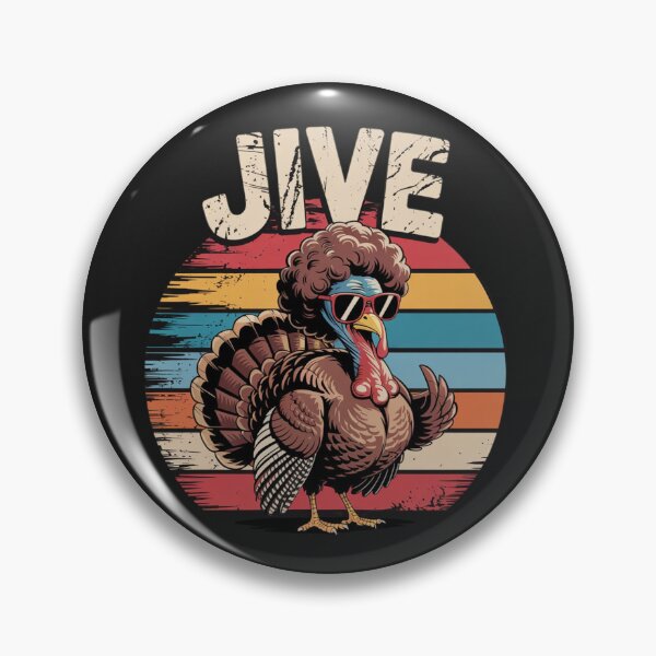 Artikelvorschau, Jive Thanksgiving Truthahn Tag lustiges Gesicht Vintage Retro-Stil entworfen und verkauft von ConceptualVibes.