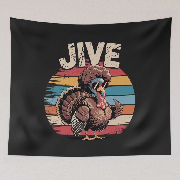Item preview, Jive Thanksgiving Turkey Day Funny Face Vintage Retro Style designed and sold by ConceptualVibes.