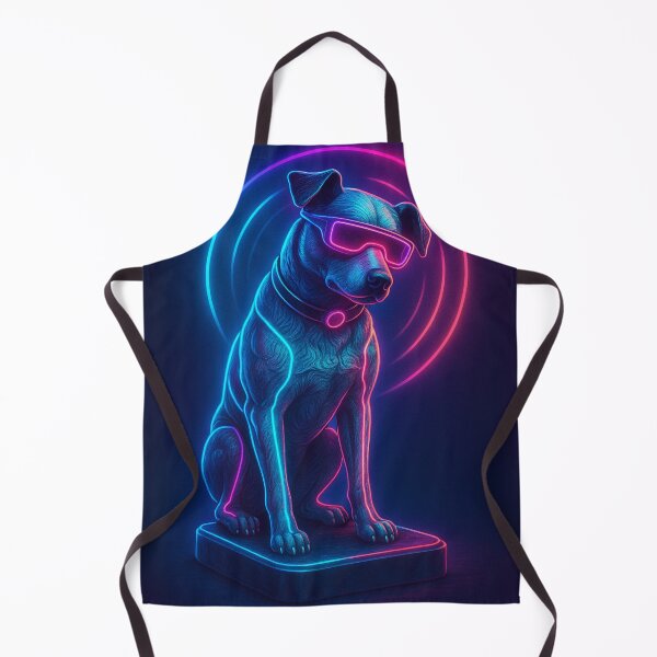 Item preview, Futuristic Nipper RCA Dog Art – Neon Cyber Pup Poster | Retro Tech Terrier Wall Art | Music Icon Gift for Audiophiles designed and sold by Item Geeks.