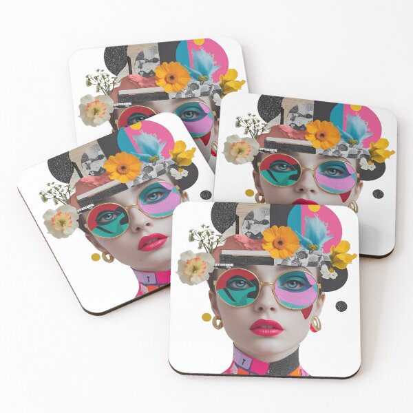 Item preview, Mixed-Media Collage and Pop Surrealism Illustration of a Girl Featuring Bold Layers, Dreamlike Visuals, Textures, and Mind-Bending Aesthetic designed and sold by catcurio.