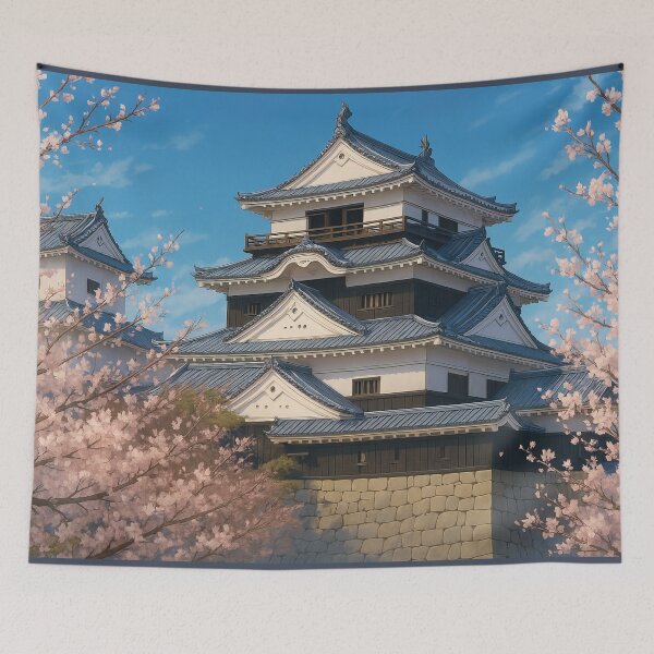 Item preview, Iyo Matsuyama Castle in Spring Season designed and sold by Takeda-art.