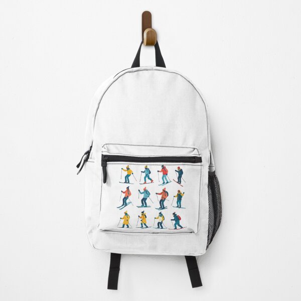 Item preview, Colorful Cross-Country Skiing Characters Winter Illustration designed and sold by ArtfulWeave.