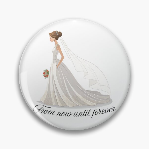 Item preview, A beautiful bride with the words saying " from now until forever" designed and sold by Merrylands Artshop.