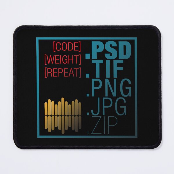 Item preview, Code. Weight. Repeat. Vers. 02 – Typographic Art for Electronic Minds designed and sold by parissiArt.
