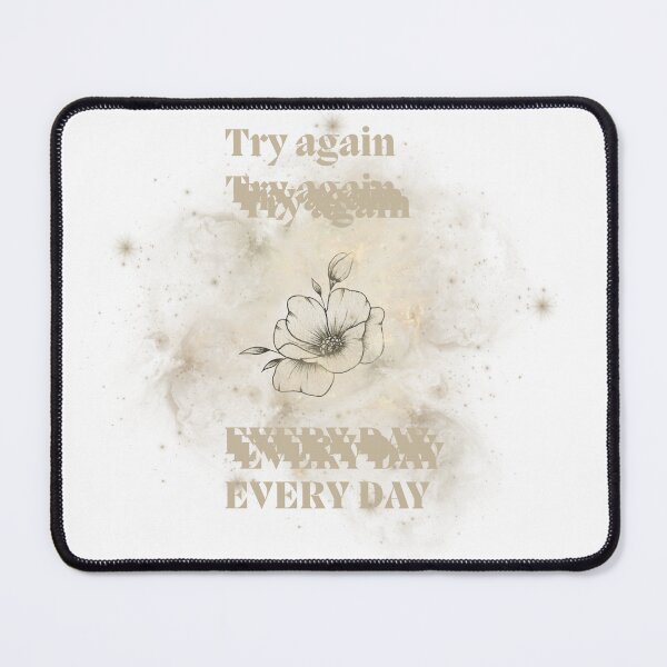 Item preview, “Try Again Everyday – Motivational Floral Design” designed and sold by Merymer.