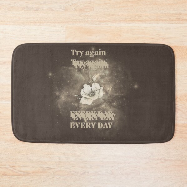 Item preview, “Try Again Everyday – Motivational Floral Design” designed and sold by Merymer.