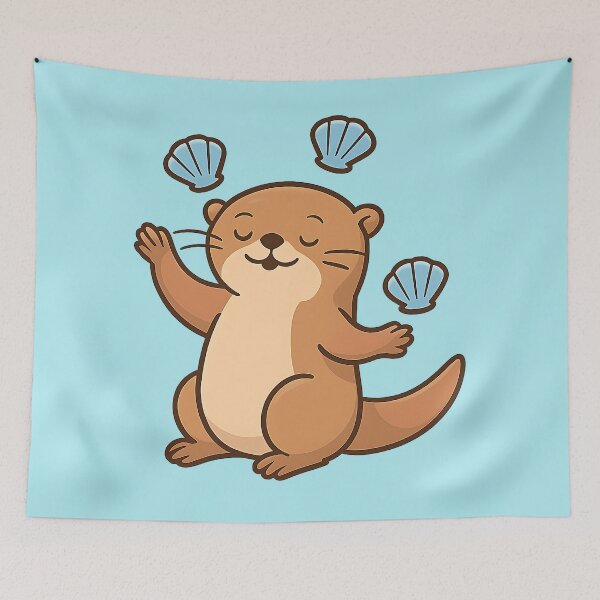 Item preview, Otter juggling seashells designed and sold by AwesomeBeyondLimits.