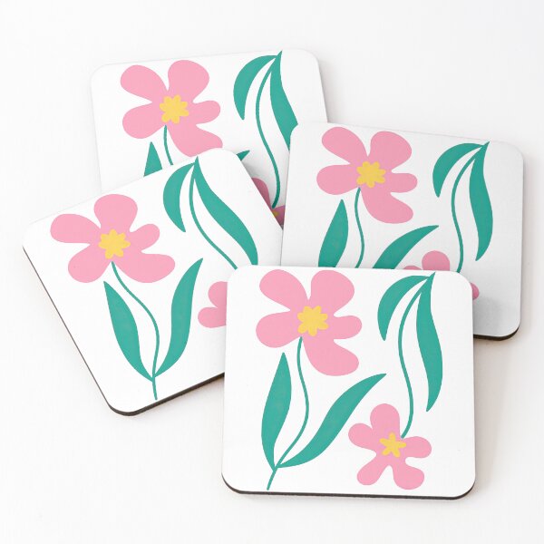Item preview, Pink and Green Abstract Floral Minimal Design designed and sold by ArtfulWeave.