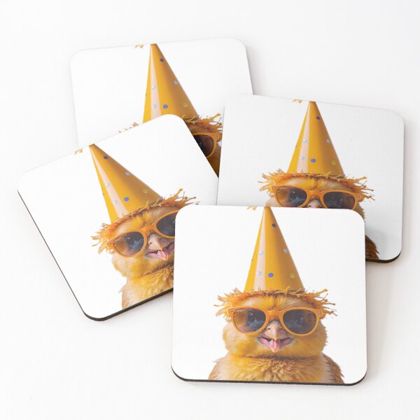 Item preview, Chick Birthday Party Hat Happy Balloons Celebrations Cute cool designed and sold by CheeseBlueprint.