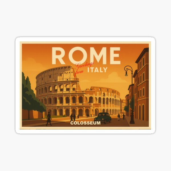Item preview, ROME – COLOSSEUM – Timeless Power – Poster and Greeting Card designed and sold by Earth Celebration Designs.