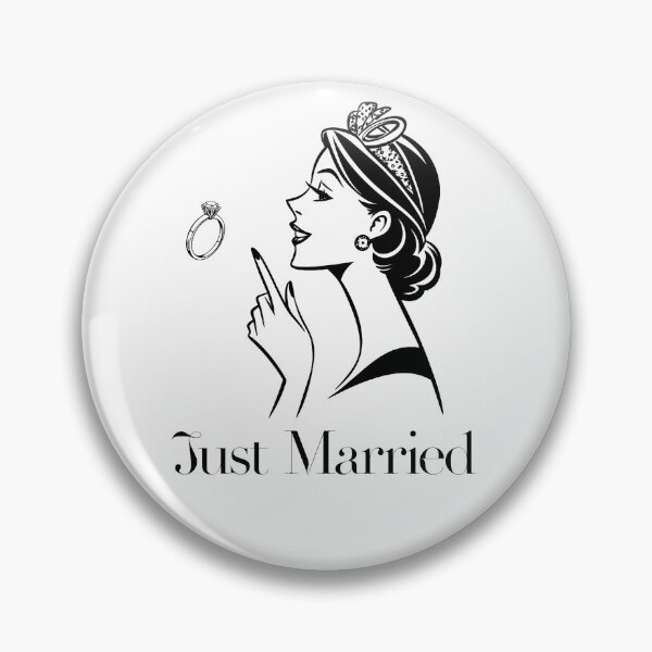 Item preview, A beautiful bride with the words saying " Just Married" designed and sold by Merrylands Artshop.